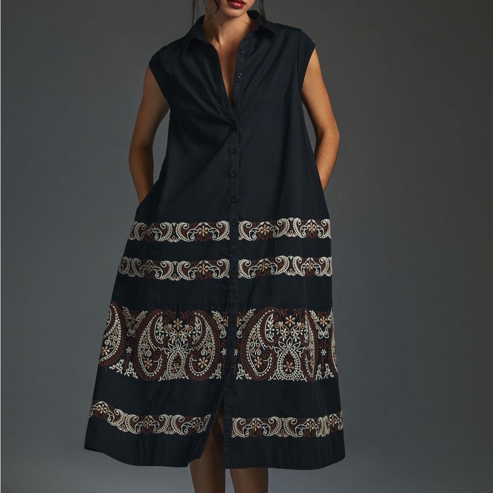 Anthropologie cap sleeve dress